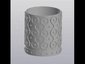 patterned flowerpot 3D Print Model
