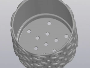 patterned flowerpot 3D Print Model