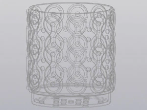 patterned flowerpot 3D Print Model