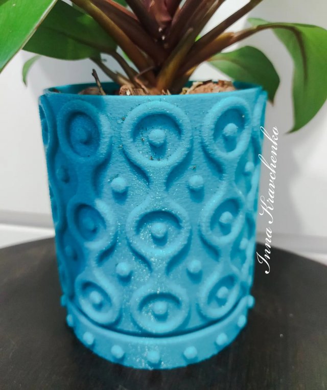 patterned flowerpot 3D Принт Модель .c4d .max .obj .3ds .fbx .stl .blend 