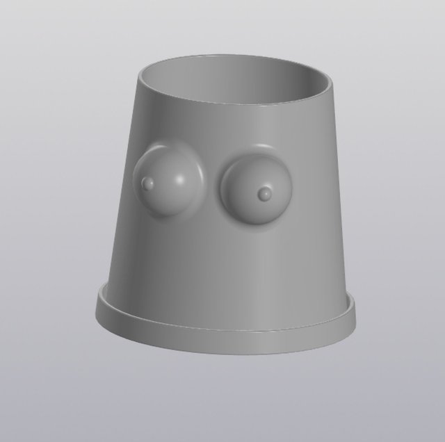 flowerpot tits 3D Print Model .c4d .max .obj .3ds .fbx .stl .blend