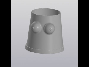 flowerpot tits 3D Print Model