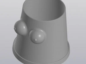 flowerpot tits 3D Print Model