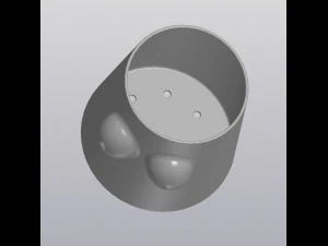 flowerpot tits 3D Print Model