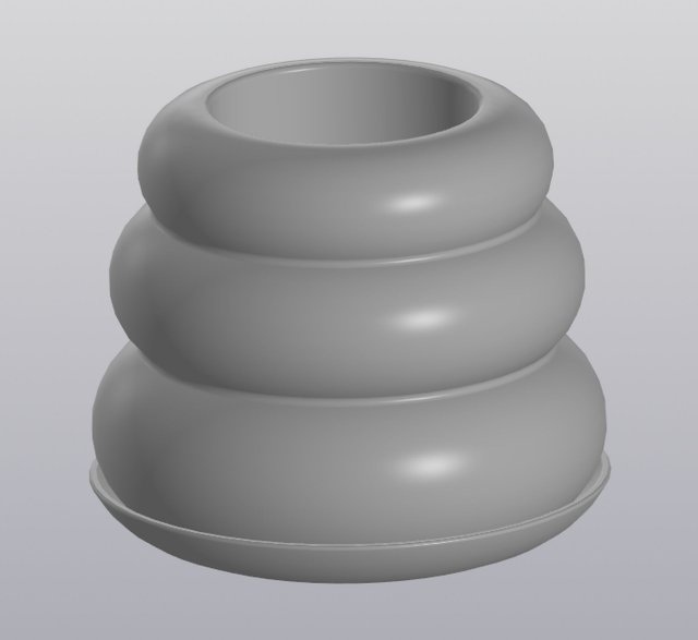 flowerpot round pyramid 3Dプリントモデル .c4d .max .obj .3ds .fbx .stl .blend 