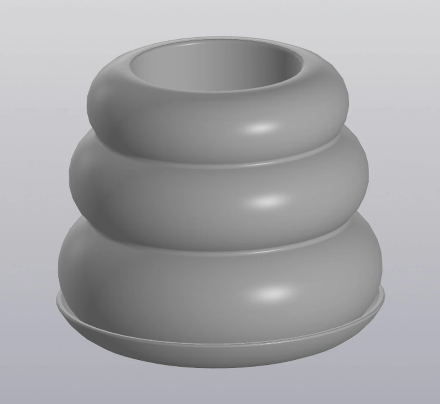 flowerpot round pyramid 3D Print Model .c4d .max .obj .3ds .fbx .stl .blend 