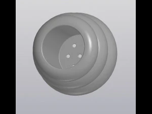 flowerpot round pyramid 3D Print Model