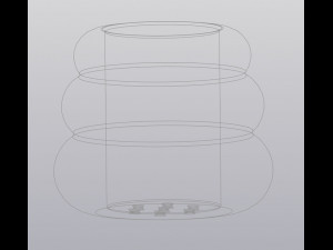 flowerpot round pyramid 3Dプリントモデル