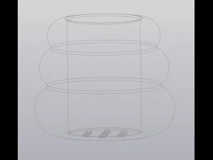 flowerpot round pyramid 3D Print Model