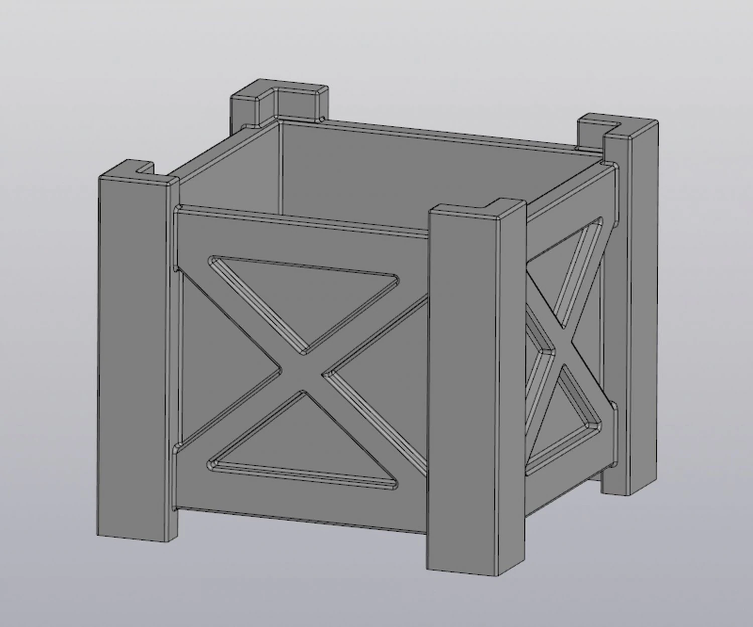 wooden flowerpot 3D Print Model .c4d .max .obj .3ds .fbx .stl .blend 