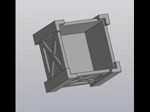 wooden flowerpot 3D Print Model