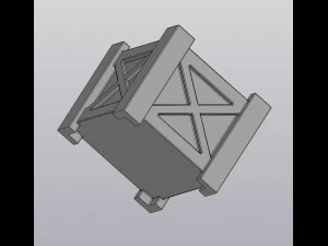 wooden flowerpot 3D Print Model