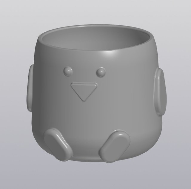 flowerpot chicken 3D 打印模型 .c4d .max .obj .3ds .fbx .stl .blend 