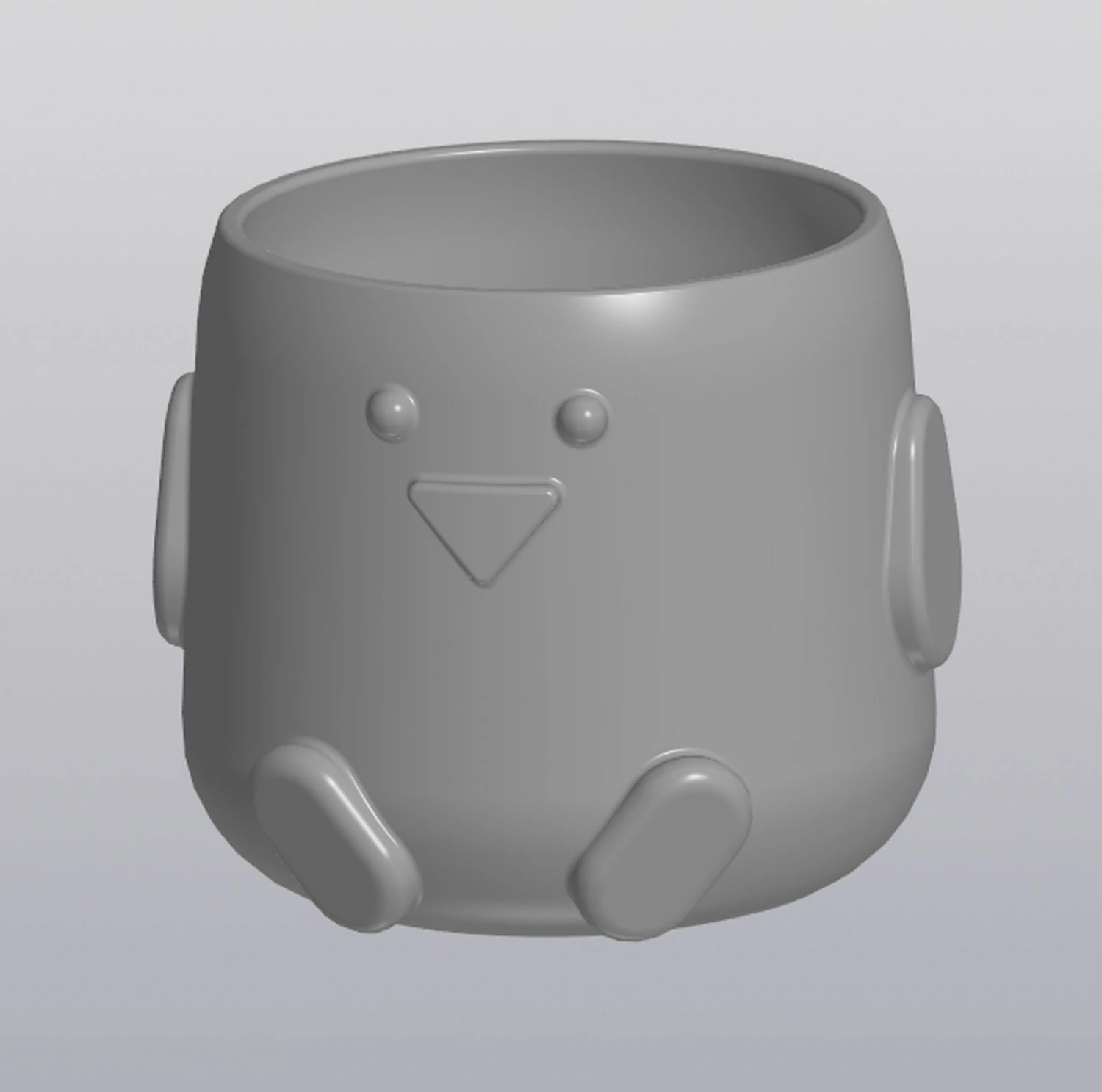 flowerpot chicken 3D Print Model .c4d .max .obj .3ds .fbx .stl .blend 