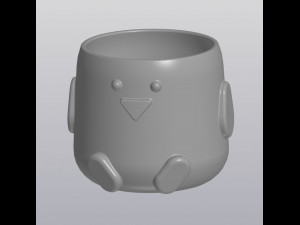 flowerpot chicken Model do druku 3D