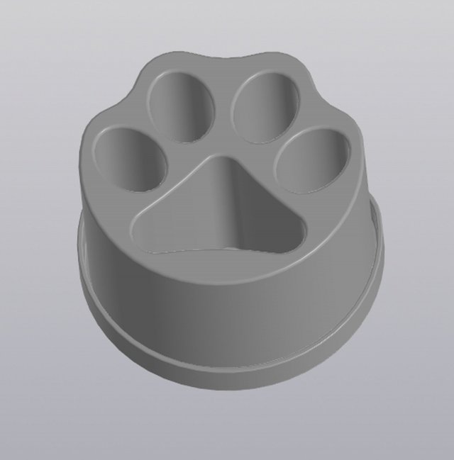 flowerpot paw print 3D Принт Модель .c4d .max .obj .3ds .fbx .stl .blend
