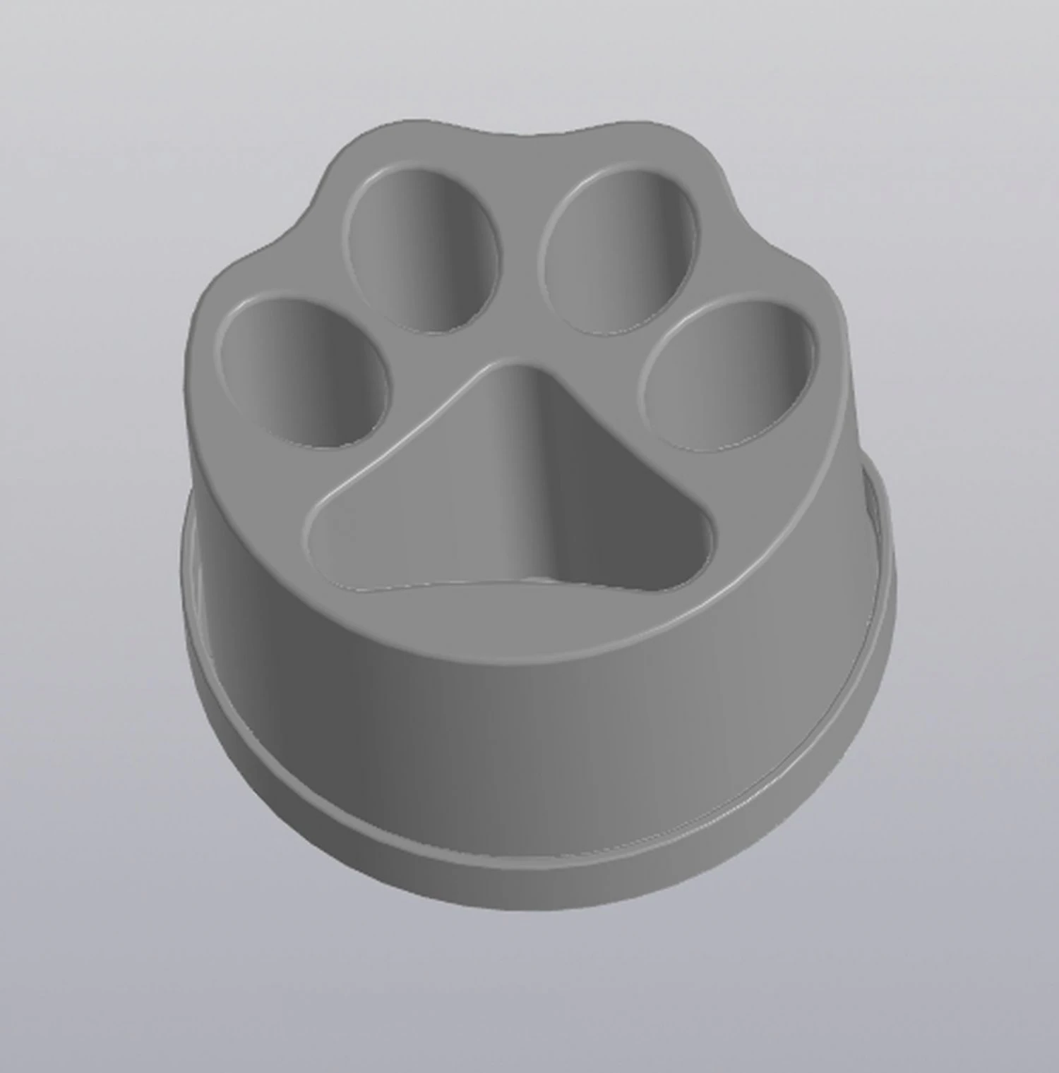 flowerpot paw print 3D Print Model .c4d .max .obj .3ds .fbx .stl .blend 