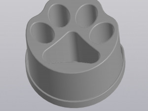 flowerpot paw print Modelo de impresión 3D