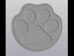 flowerpot paw print 3D Print Model