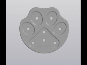 flowerpot paw print 3D Принт Модель