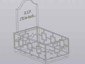 flowerpot grave Model Cetak 3D