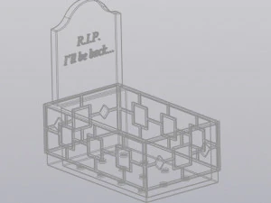 flowerpot grave 3D Print Model