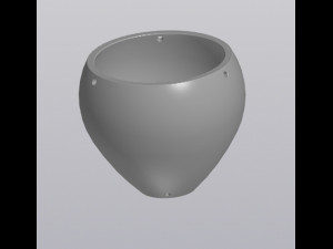 Hanging flowerpot hot air balloon 3Dプリントモデル