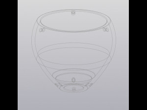 Hanging flowerpot hot air balloon 3Dプリントモデル