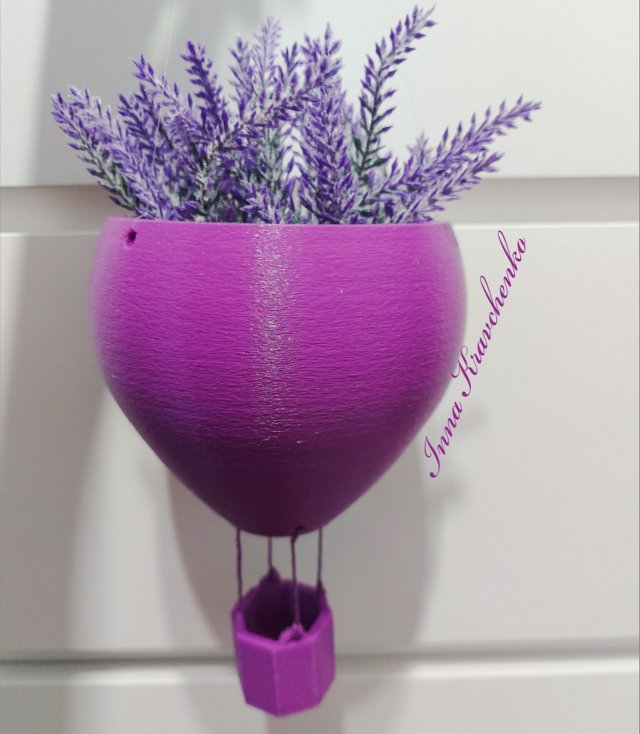 Hanging flowerpot hot air balloon 3Dプリントモデル .c4d .max .obj .3ds .fbx .stl .blend 