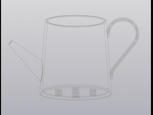 Flowerpot watering can Modello di stampa 3D