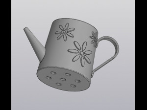 Flowerpot watering can with daisies 3D Принт Модель