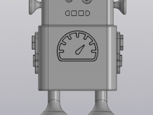 pencil holder - flowerpot robot 3D-Druckmodell