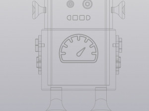 pencil holder - flowerpot robot 3D-Druckmodell