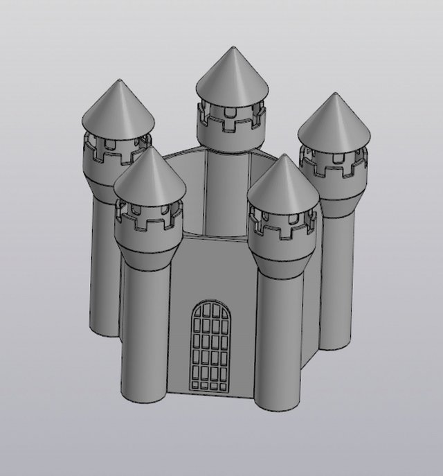 pencil holder flowerpot castle 3D Print Model .c4d .max .obj .3ds .fbx .stl .blend 