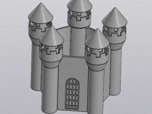 pencil holder flowerpot castle Modelo de impresión 3D