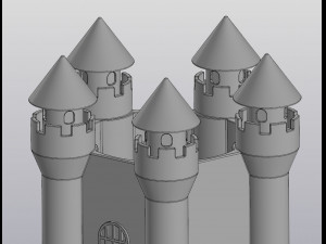 pencil holder flowerpot castle 3D Print Model