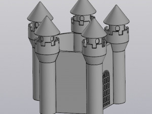pencil holder flowerpot castle 3D Print Model