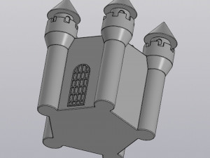 pencil holder flowerpot castle 3D Print Model