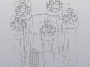 pencil holder flowerpot castle 3D Print Model