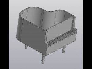 flowerpot holder for small things piano 3D Print Model