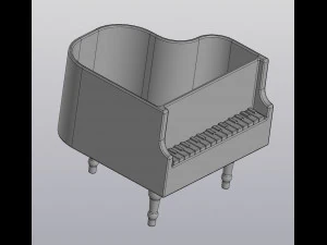 flowerpot holder for small things piano 3D Print Model
