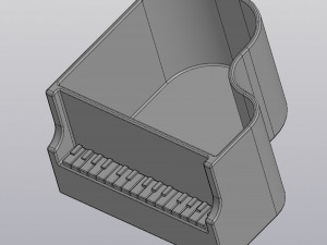 flowerpot holder for small things piano 3D Print Model