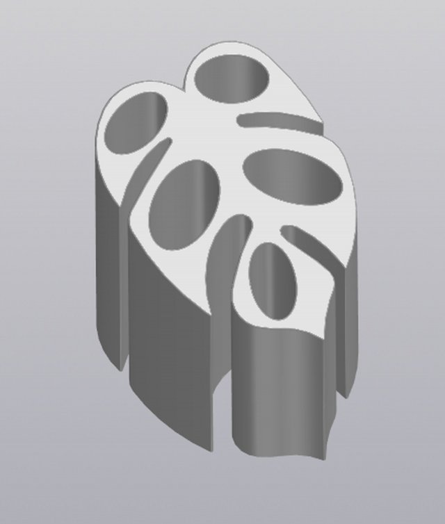 pencil holder monstera leaf Model Cetak 3D .c4d .max .obj .3ds .fbx .stl .blend 