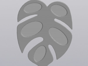 pencil holder monstera leaf Model Cetak 3D