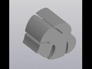 pencil holder monstera leaf Model Cetak 3D