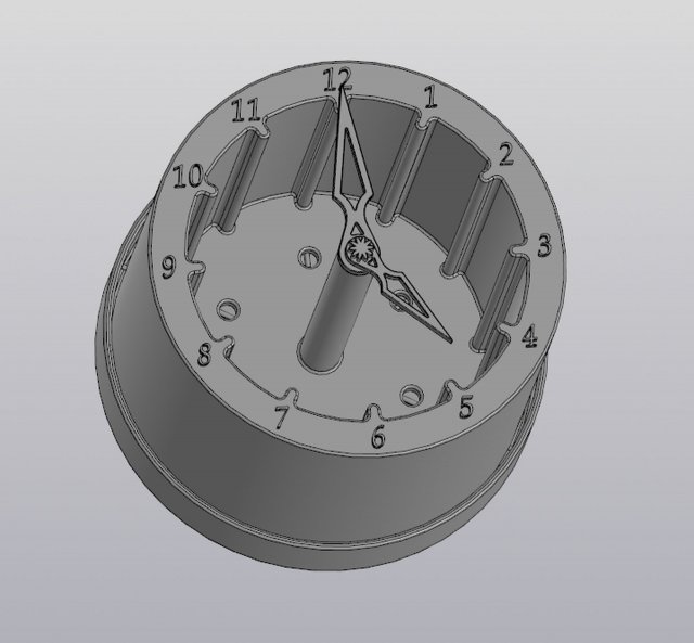 flowerpot clock 3D-printmodel .c4d .max .obj .3ds .fbx .stl .blend 