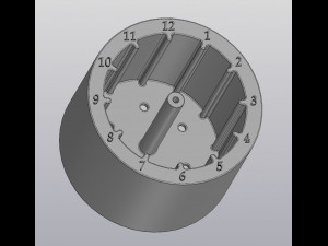 flowerpot clock 3D-printmodel