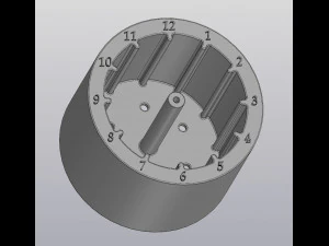 flowerpot clock 3D Print Model