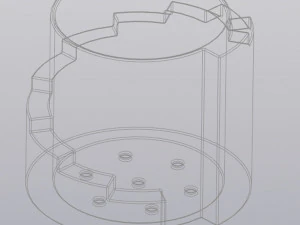 Flowerpot Stairs 3D Print Model