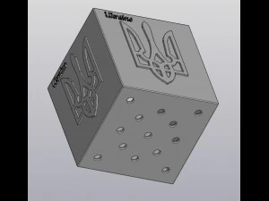 Flowerpot Ukraine 3D Print Model